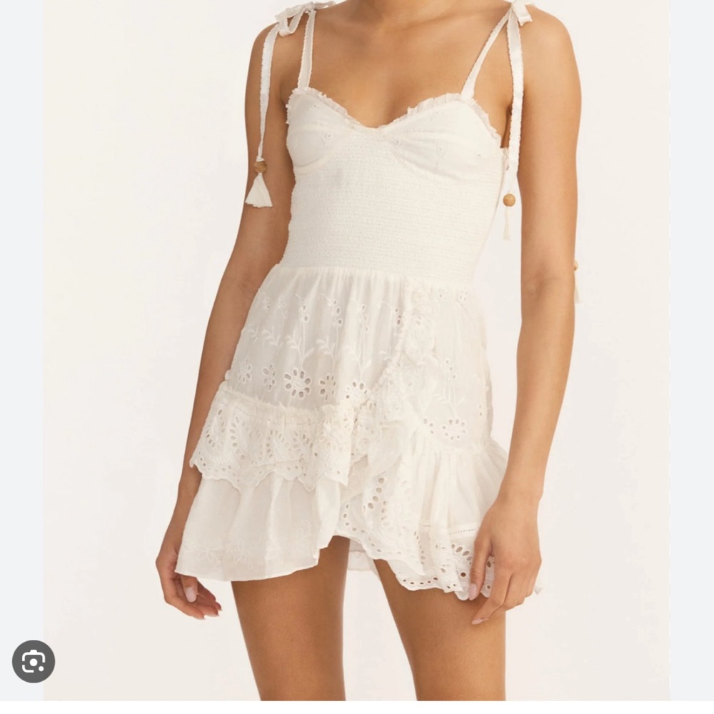 LOVESHACKFANCY Olani dress ivory XS